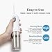 Cordless Water Flosser, Portable Water Pick Teeth Cleaner, Rechargeable Oral Irrigator for Travel and Home, Gift Package (Gray)