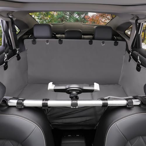 Furri&Me Dog Car Seat Cover, Back Seat Cover for Dogs Pet Car Seat Protector 400lbs Capacity Waterproof Non-Slip Bench Hard Bottom Car Seat Cover for Most Cars Trucks SUVs(Gray) by Furri&Me - Image 2