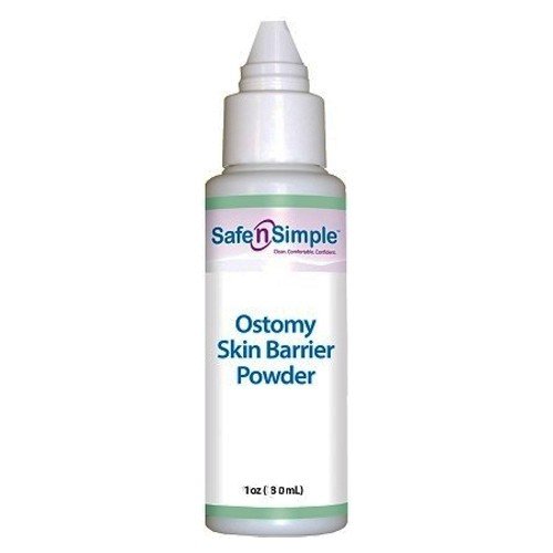 Safe N' Simple Stoma Skin Barrier Powder - 1 Oz - Medicated Protective Skin Barrier Powder - Skin Barrier Protection Ostomy Powder Supplies - Stoma Adhesive Powder #TOP14