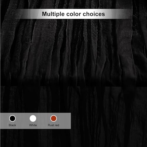 10 Pack Black Cheesecloth Table Runner 35x120 Inch 10Ft Rustic Gauze Cheese Cloth Thanksgiving Table Runner Sheer Cheesecloth Table Runners for Wedding Party Bridal Shower Decoration by SuBleer - Used condition - Image 6