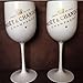 GladyStore 2Pcs Champagne Flutes,Wine Glass Champagne Coupes Cocktail Glass Party for MOET Champagne Flutes Wine Cup Goblet Plastic Glasses for Champagne (Color : White, Size : 2PCS)