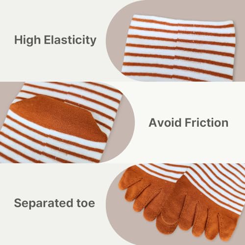 HOMSSEM Toe Socks for Women Size 6-9, Cute Colorful Athletic Running Liners by HOMSSEM - Used condition - Image 3