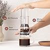 AeroPress Clear Coffee Press – 3 in 1 brew method combines French Press, Pourover, Espresso - Full bodied coffee without grit or bitterness - Small portable coffee maker for camping & travel