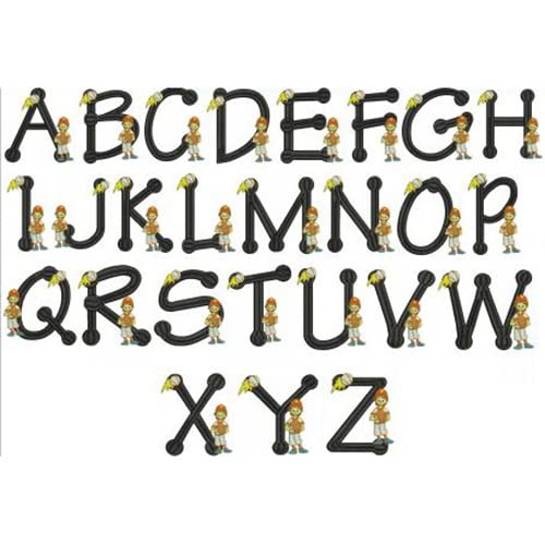 Threadart Machine Embroidery Designs - Alphabet Sets - Baseball Alphabet
