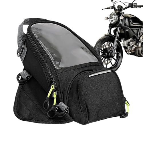 Tank Bag for Motorcycle - Magnetic & Strap Mount Waterproof Storage | Tank Bag with Clear Phone Pocket, Large Capacity for Touring, Adventure & Sport Bikes