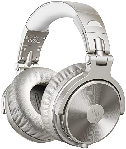 OneOdio Bluetooth Over Ear Headphones - Wireless/Wired 110 Hrs Stereo Sound Bluetooth Foldable Headsets with Deep Bass 50mm Neodymium Drivers for PC/Phone - Studio Wireless Pro C, Champagne Gold