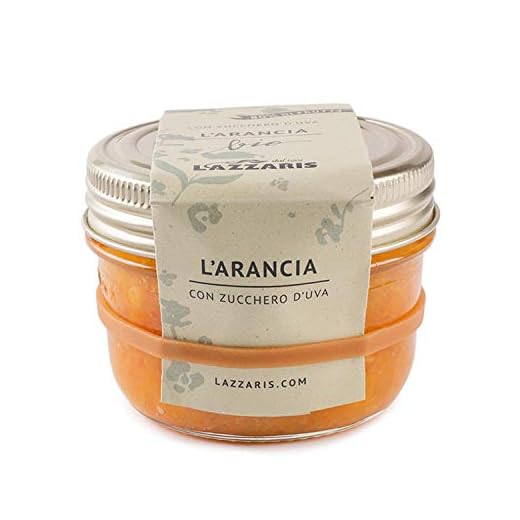 Lazzaris 1901 - Marmellata di arance e zucchero d'uva BIO 250 g Gourmet - 4 vasi per cartone