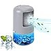 Climatiseur Portable, Mini Refroidisseur D'air Portable Ventilateur de Climatisation Personnel Portable Refroidisseur Mobile Air Humidificateur Purificateur pour Bureau Chambre 3 Vitesses,2/4h Timer
