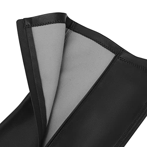 Tinstree Knee High Black Boots For Women,Ladies Over The Knee Low Block Heel Boots Fashion Comfy Vegan Leather Square Toe Boots Stretchy Thigh High Flat Heel Booties With Side Zipper Black,06 #TOP6