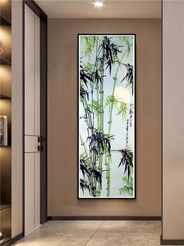 Diamond painting XXL bambou pour combler un grand mur vide avec élégance