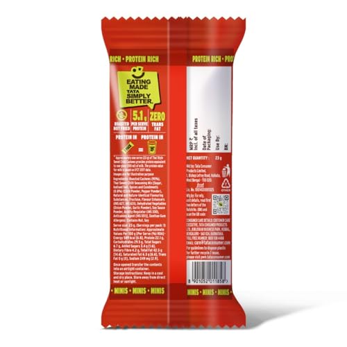 Image of Tata Simply Better Thai Style Sweet Chilli Cashews, 23g (Pack of 5), Rich in Protein, Delicious Kaju Nuts, Party Snack, Ready To Eat Snack, No Palm Oil, No Trans Fat
