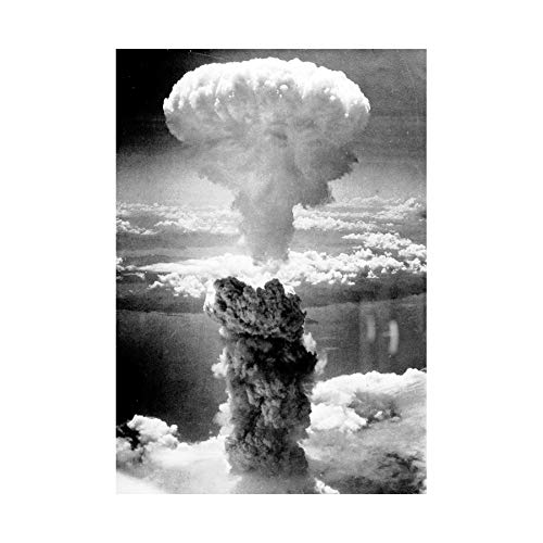 Wee Blue Coo War Nagasaki Bomb Mushroom Cloud Wall Art Print