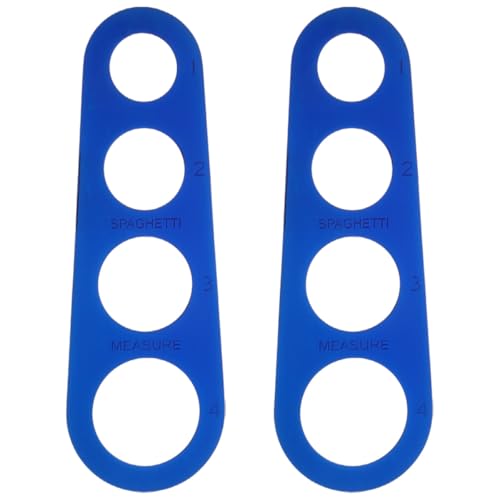 SUPVOX Lot de 2 Règles de Mesure pour Spaghetti en Acier Inoxydable à 4 Trous, Outil de Mesure de Pâtes Précis, Accessoire Cuisine Compact pour Contrôle des Portions de Pâtes, Ustensile