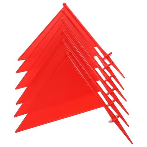 Drapeaux de marquage pour pelouse TOYANDONA x6 triangles en ABS pour arrosage de jardin