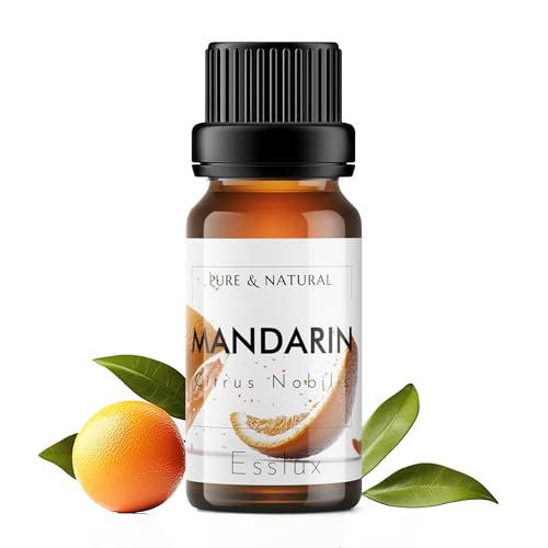 Image of Esslux Mandarin Essential Oil | 100% Pure Natural Oil for Diffuser & Aromatherapy | Ideal for Skin Care, Soap Making, Candles & Perfume | Fresh, Citrusy Scent for a Revitalizing Experience, 60 ML