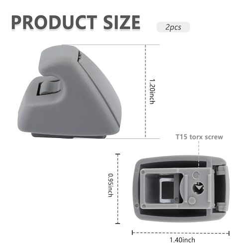 2 peças de clipe de viseira de sol de carro, clipes de viseira interna para substituição de carros O