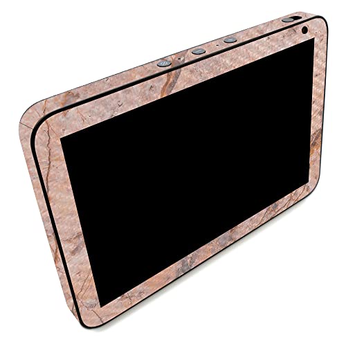 Image of MightySkins Carbon Fiber Skin Compatible with Amazon Echo Show 8 (Gen 2) - Blush Marble | Protective, Durable Textured Carbon Fiber Finish | Easy to Apply | Made in The USA