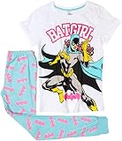 Offizielles Damen-Pyjama-Set, Pyjama-Set, Pyjama-Set, Nachtwäsche, Loungehose, Bündchen, T-Shirt, Größe 36-50 Gr. Small, Batgirl