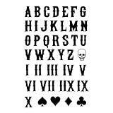 WEEKINK Gothic Alphabet & Roman Numerals Temporary Tattoos - Customizable Waterproof & Realistic Semi-Permanent Body Art for Dates & Names