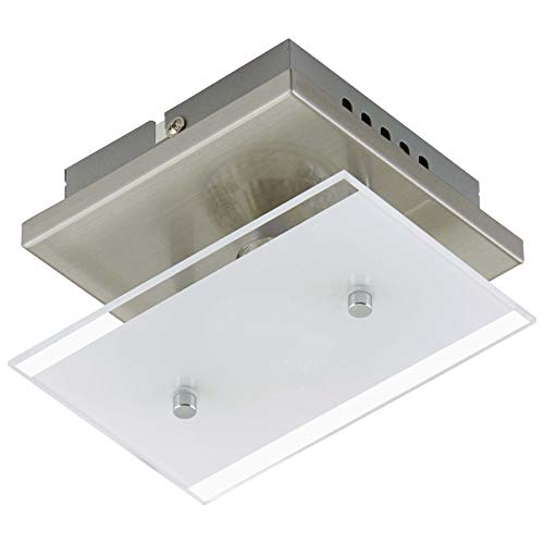 BRILONER Leuchten 3596-012 Plafoniera LED Applique, Plastica e Vetro, GU10, 3 Watts, Satinati