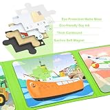 Aolso Magnetyczne puzzle Gry dla dzieci w wieku 3-7 lat, zabawka Montessori, magnetyczna gra ze zwierzętami, gry podróżne dla dzieci 2 lata - motywy ruchu