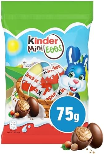 Kinder Easter Chocolate Mini Shaped Eggs, Easter Party, Chocolate Treats, 1 x 75 g
