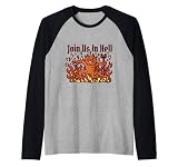 Rejoignez-nous en enfer en souriant à la flamme du sourire e Manche Raglan