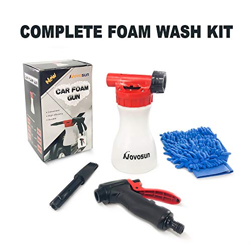 Car Wash Foam Gun, Adjustable Hose Wash Sprayer with Adjustment Ratio
