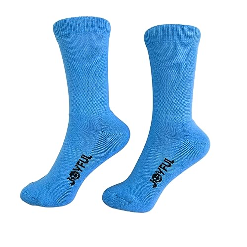Image of Made in USA Colorful Cotton Crew Athletic Socks | Comfortable, Thick, Soft, and Supportive (as1, numeric, numeric 10, numeric 13, regular, regular, Blue)