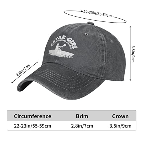 Nvjui Jufopl Kayak Baseball Cap For Women, Adjustable Washed Kayaking Girl Hats Dark Gray #TOP4