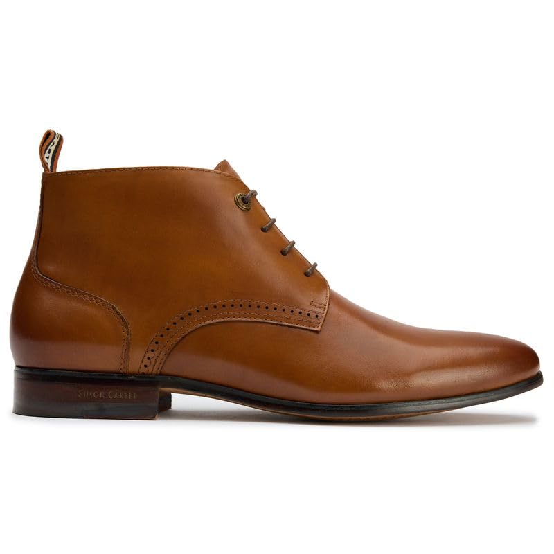 Simon Carter Boyce Chukka bottes homme en cuir chaussures de ville à lacets