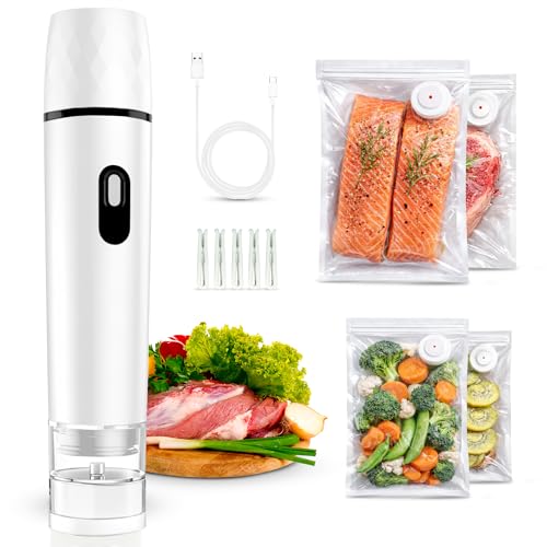 Portable Food Vacuum Sealer with Reusable Bags