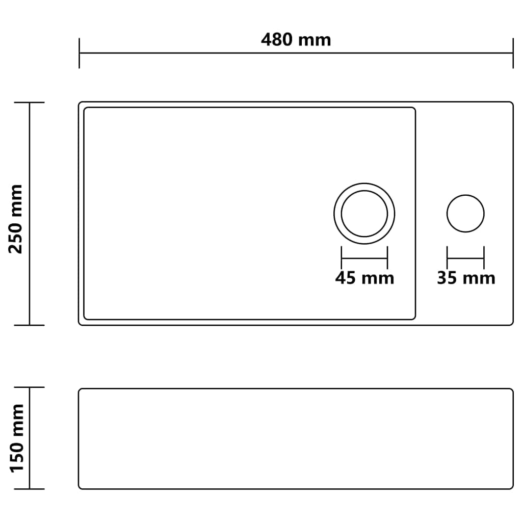 LAPOOH Lavabo con rebosadero cerámica Azul Claro, Fregadero, Lavabo Baño, Lavamanos Baño, Lavatorio Casa De Banho, Mueble Lavabo sobre Encimera - 146989