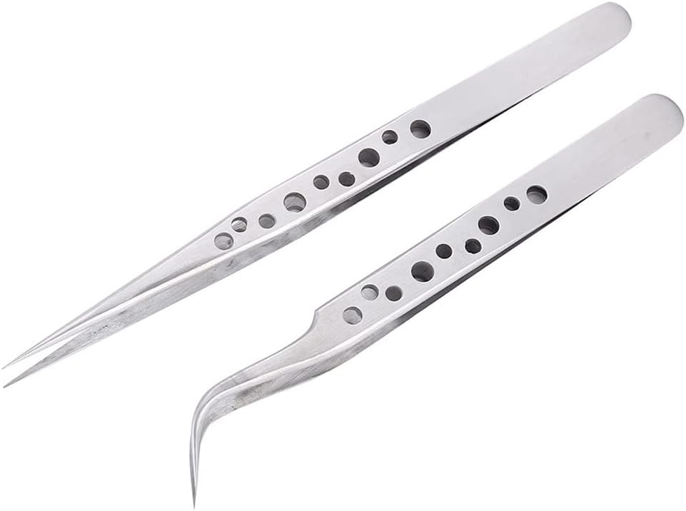 Precision Industrial Tweezers Anti-Static Magnetic Set Electronics Soldering Maintenance