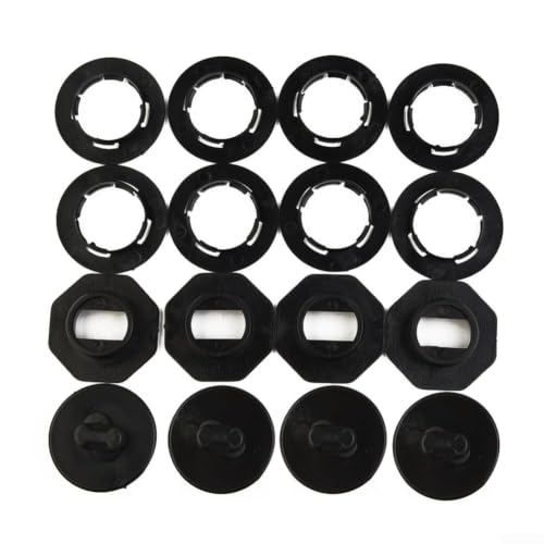 Car Floor Mat Clips Retainers PVC Anchors Anti Slip Fasteners for Carpet Liners 4 Set Black