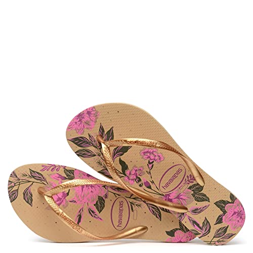 Chinelo Slim Organic, Havaianas, Feminino, Dourado, 37/38
