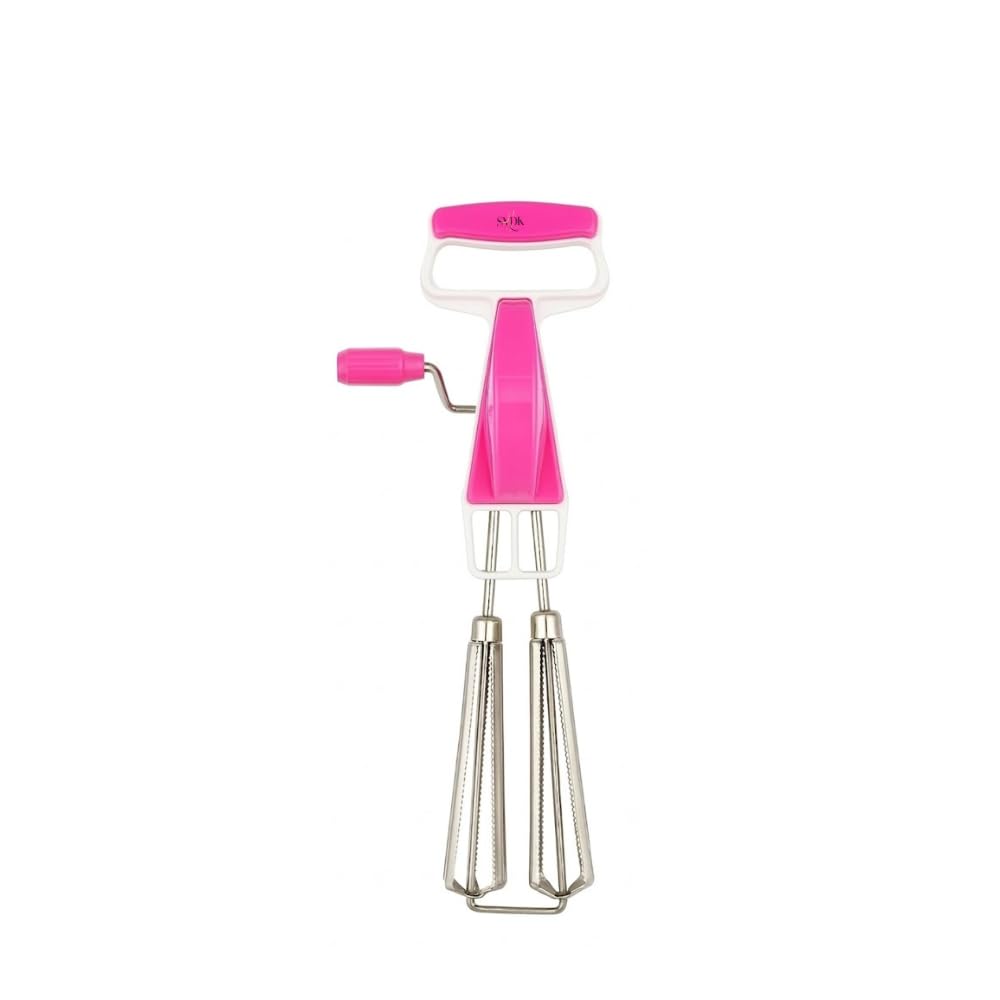 Manual Hand Blender Mixer | Stainless Steel Blade Hand Beater with Strong Plastic Handle | 29 cm Easy-to-Use Kitchen Whisk for Mixing, Beating, Frothing & Daily Cooking Tasks-image-2