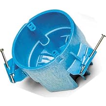 Carlon BH525A-UPC Ceiling Fan Box, Round, New Work, 4-Inch Diameter by 3-Inch Depth, Blue