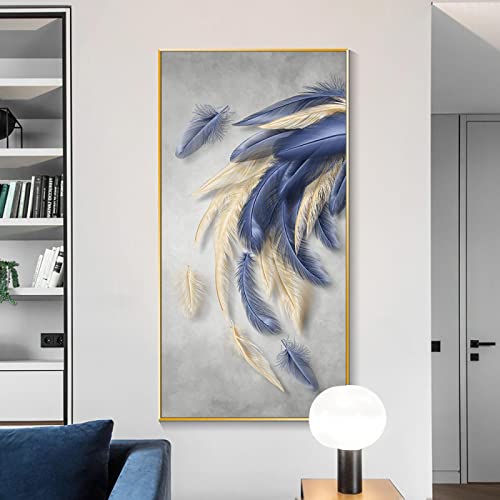 Plume toile peinture grand format pour habiller un grand mur vide