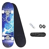 profi skateboarder werden Präzise Steuerung: Die Doppel-Konkav-Deck und die richtige Größe bieten erweiterte Kontrolle beim Fahren oder Fähigkeiten durchführen. Das Skateboard ist perfekt für Einsteiger und in Grunde Stunts und anderen Tricks engagiert Fachleute, so dass es leicht zu erlernen und zu bedienen.