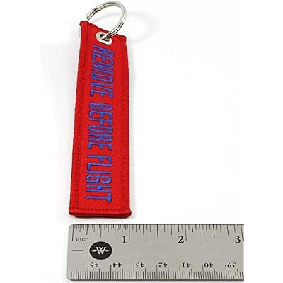 Remove Before Flight Keychain - Red/Blue - by Rotary13B1