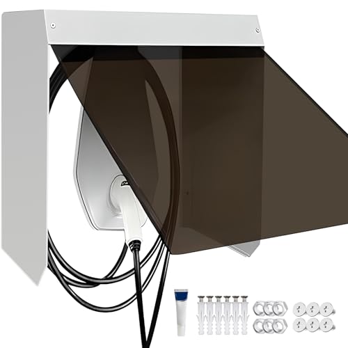 Weatherproof EV Charger Cover, Universal Weatherproof EV Charger Box, Universal Fit Wall-Mounted EV Charger Box, Compatible with Most Electric Vehicle Chargers for Indoor/Outdoor Use