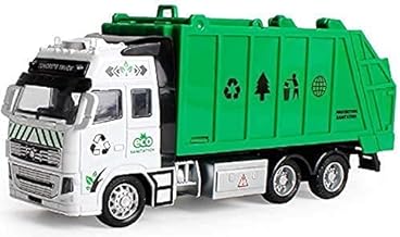 Diecast Metal City Sanitation Trucks - Friction Powered, Garbage Truck with Top Open Dumper- 1:16, Garbage Lifter Trucks(Garbaga Truck)