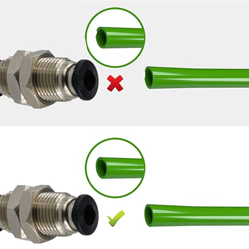 Utah Pneumatic 1/4"Od Airline Bulkhead Fitting Bulk Head Union Push Air Fitting Tube Bulkhead Fitting Push-To-Connect Fittings thumb #1