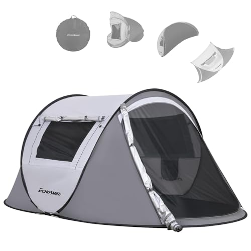 EchoSmile Instant Pop-Up Camping Tent, 2 Person Tent, Family Tents for Camping, Portable Automatic Tent, Water Resistance Dome Tent, Easy Set up Windproof Outdoor Backpacking Tent  image 6