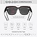 HAOLOTA Polarized Fit Over Glasses Sunglasses for Women Men Trendy Square Wrap Around Shades UV Protection