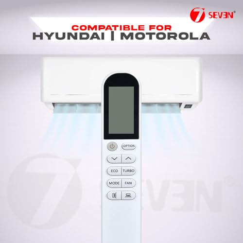 Image of 7SEVEN Compatible of Original AC Remote Control for Motorola, Hyundai Split and Window 1 1.5 2 ton Air Conditioner - Existing AC Remote Should Match with Same Feature as remotes Model 255