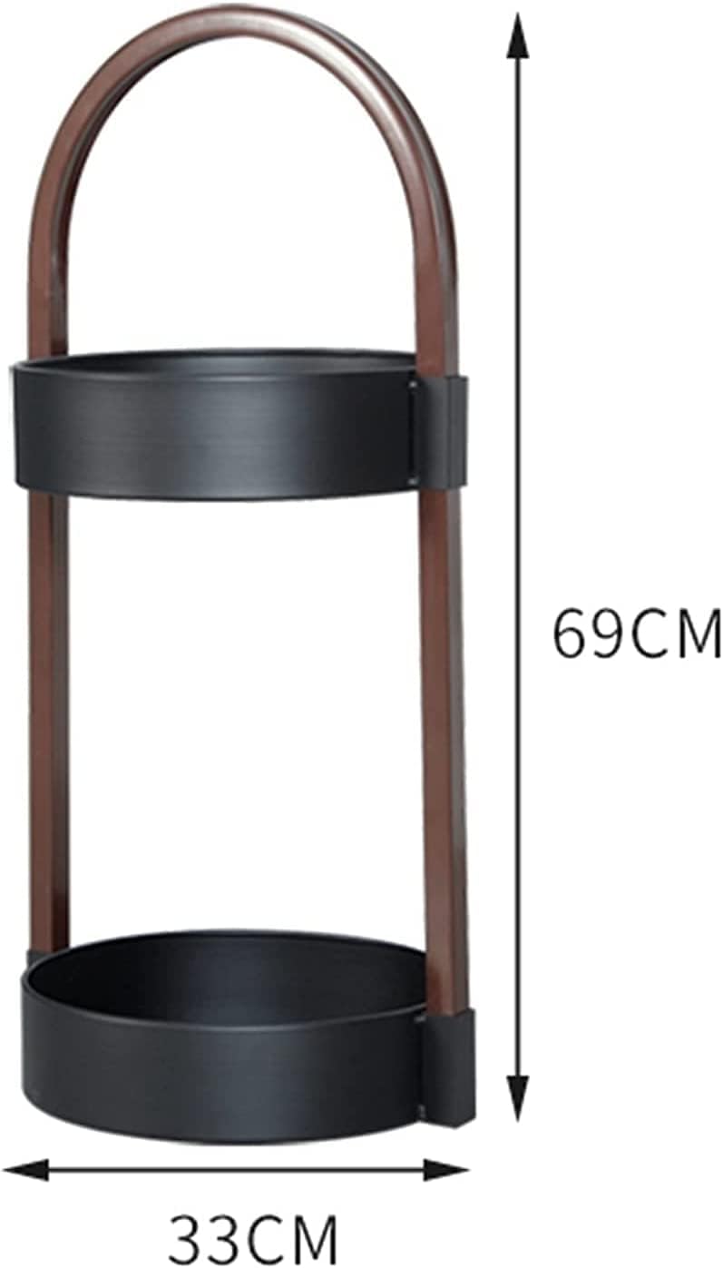 Elegant Wrought Iron Umbrella Stand 4 Hooks Stylish Bronze & Black Design Perfect for Home Office & Hostel 33 x 69 cm & Chic Storage Solution