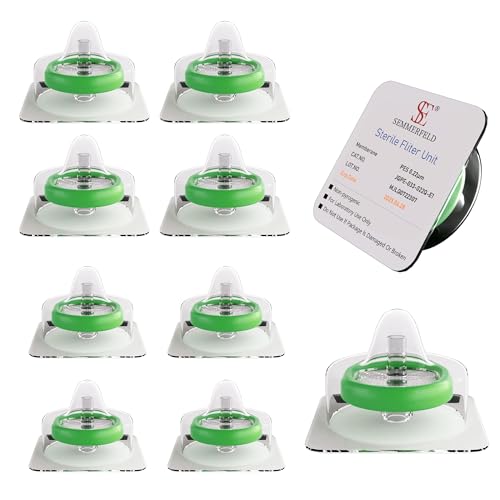 Semmerfeld JQPE-033-022-E1 10 Pack Pes Sterile Syringe Filter 0.22Um Pore Size 22 Micron Hydrophilic Filtration cover