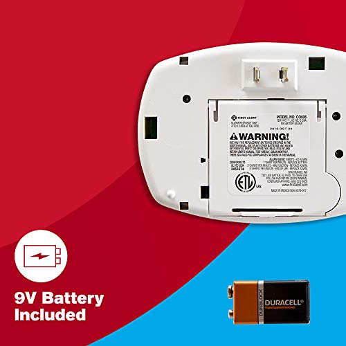 First Alert CO606, Plug-In Carbon Monoxide (CO) Detector, Hardwired Alarm with Battery Backup, 3-Pack by First Alert - Image 4